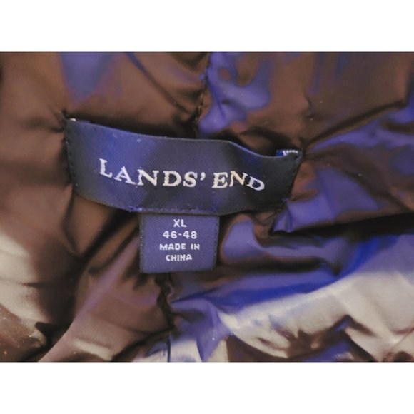 Lands’ End Black Goose Down Vest XL - Picture 3 of 7